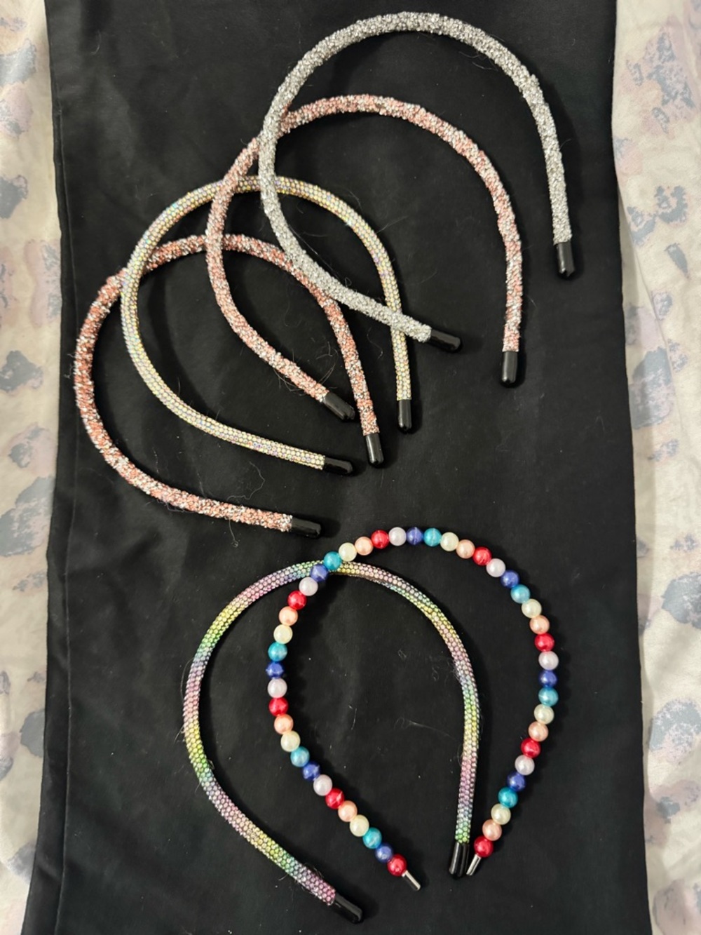 Sparkling Crystal & Beaded Headband bundle (6 pcs)